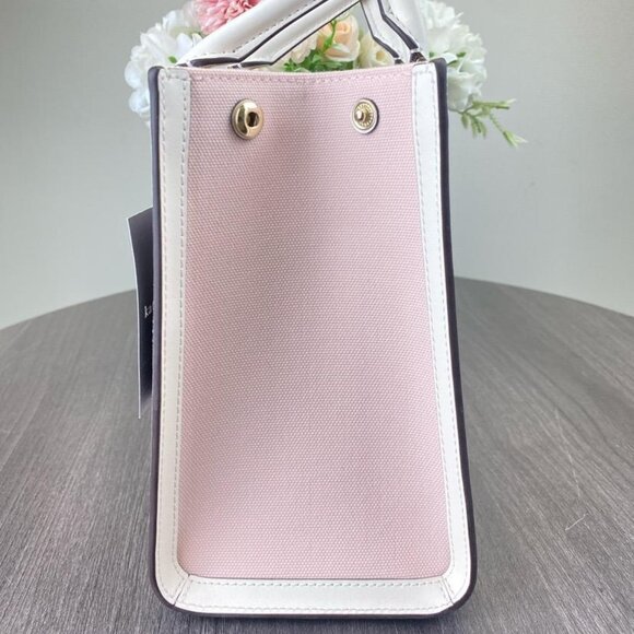 Kate Spade KG596 Garden Logo Small Tote in Light Rose/White - Picture 3 of 8